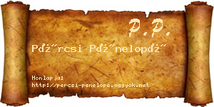 Pércsi Pénelopé névjegykártya